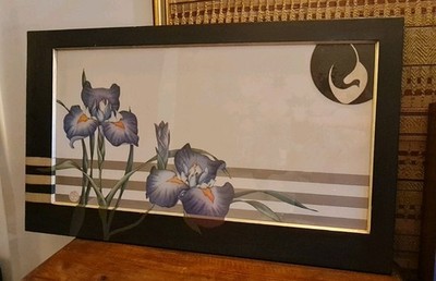 C29)Juriko Takata, 107x63cm. 935 dm.Kunstdruck  Gerahmt, dekorrahmen Handbemalt.