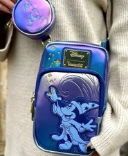 Loungefly Disney Fantasia Sorcerer Mickey Cell Phone Crossbody Bag & Coin Purse