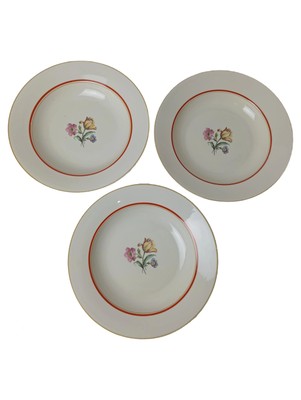 KAHLA Suppenteller Weiß Klassisch Blumen Porzellan 24 cm