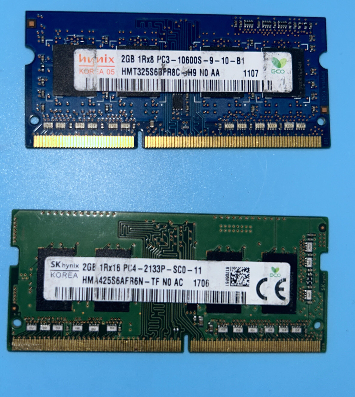 LOT OF 7 ASSORTED SK HYNIX 4gb/2gb/1gb/512mb PC4/PC3/PC2 LAPTOP MEMORY