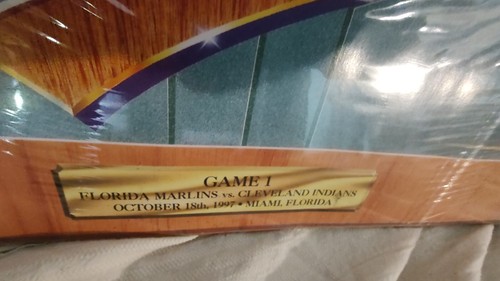 Vintage 1997 Florida Marlins vs Indians World Series Game 1 Poster RARE HTF NEW - Picture 4 of 7