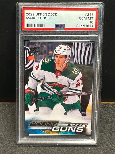 Marco Rossi 2022-23 Upper Deck Young Guns Rookie RC #243 PSA 10 GEM MT Wild