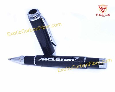 McLaren カーボンファイバー ボールペン McLaren Silver Logo Carbon Fiber Ballpoint Pen - GREAT GIFT!! | eBay