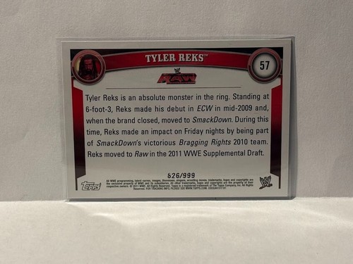 Tyler Reks 2011 Topps WWE Black Card # 57 826/999 Gabbi Tuft - 第 2/2 張圖片