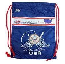 USA Cinch Bag Arza Color Navy Blue White