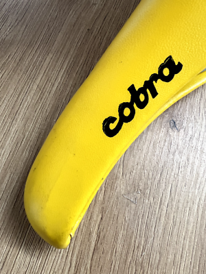 Retro Bicycle Parts - NOS Cobra Saddle Yellow (269 mm x 138