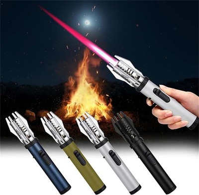 Multifunctional Large Windproof Welding Torch Lighter Flame Fire Straight N6E4
