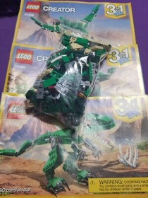 LEGO CREATOR: Mighty Dinosaurs - Green 31058 100% Complete with 3 manuals