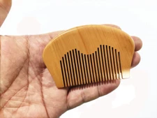 Engrave Logo-Mini Fine Tooth Wood Comb Beard Comb Pocket moustache comb 8.5x5cm
