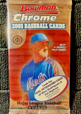 2005 BOWMAN CHROME HOBBY BASEBALL 1 PACK J. VERLANDER REFRACTOR RC POSS. 4 CARDS