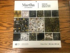 NEW MARTHA STEWART HALLOWEEN 12 x 12 SCRAPBOOK Paper Pad 48 SHEETS CARDSTOCK