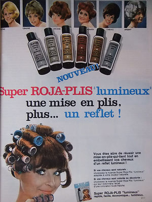 PRESSEWERBUNG 1968 SUPER ROT-LEUCHTENDE FALTEN FÜR IHR HAAR - ADVERTISING