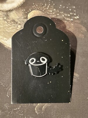 Silly Black Cat In Glass Pin Badge New Gift Wrapped Birthday Christmas