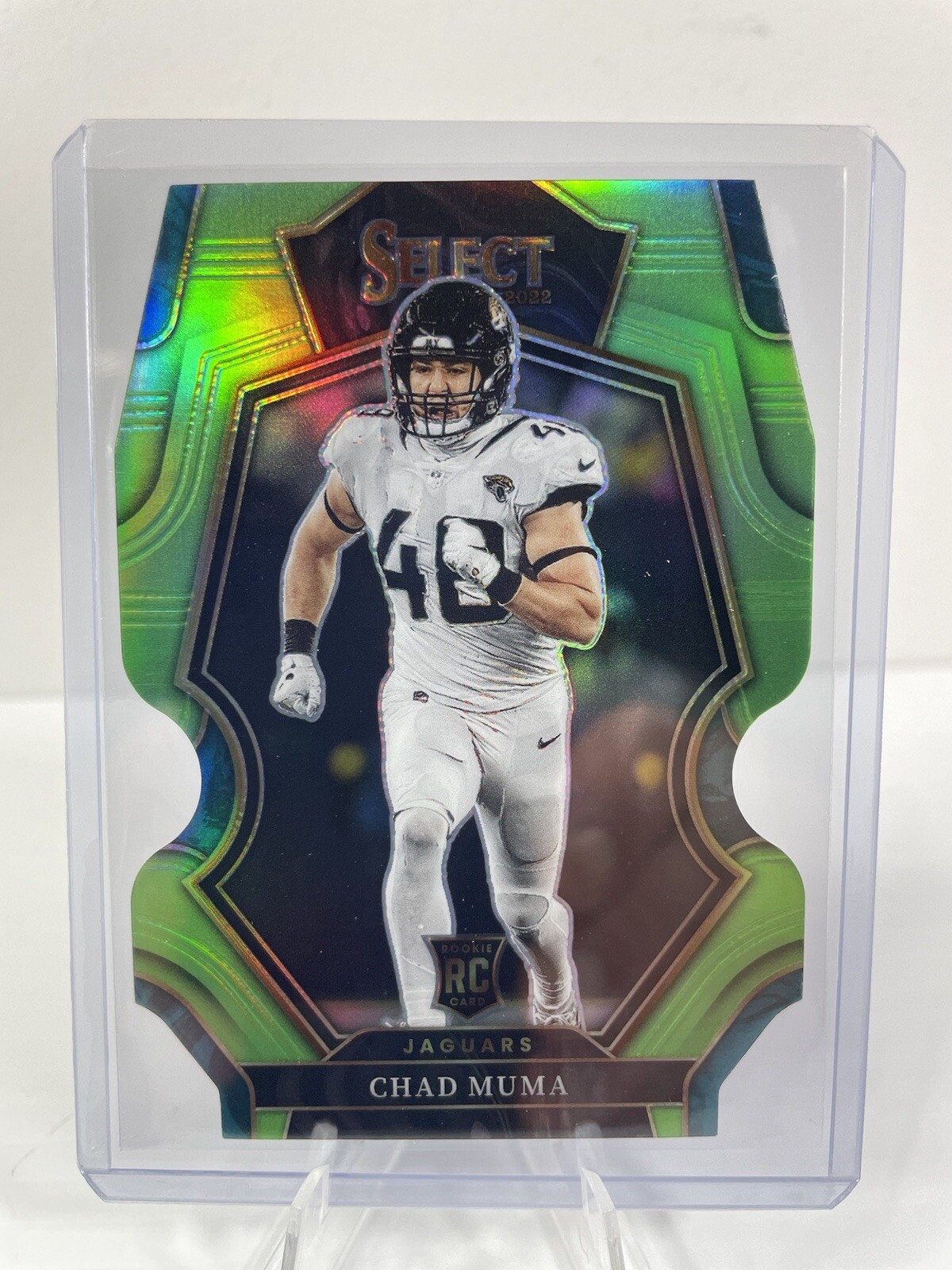 Chad Muma Panini Select #146 Die-Cut Neon Green Prizm