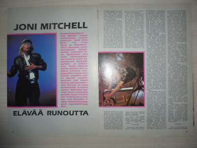 Clipping über Joni Mitchell aus der finnischen Soundi - RARE!