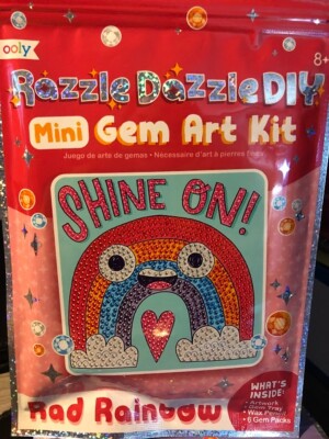 NEW Ooly Razzle Dazzle DIY Mini Gem Art Kit Shine Rad Rainbow Kids Gift Age 8+