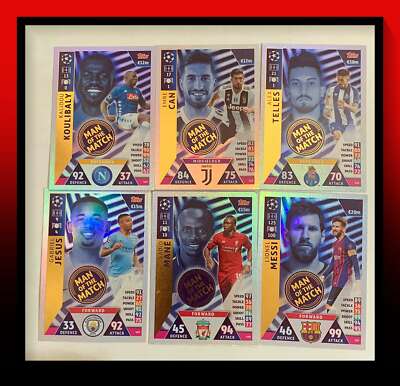 18-19 Topps Match Attax Champions League Trading Cards - Man of the Match