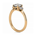 Diamond Ring Gold Lab Grown IGI Round Cut 14k Yellow 1.30 Carat E F VVS — photo 3