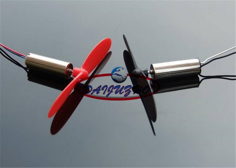 Mini Model Helicopter Coreless DC Motor with Propeller Mp 2PCS DC3.7V 7*20MM