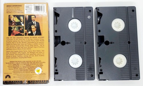 The Godfather Trilogy Collection Parts I,II,III VHS, 6-Tape Set Full-Set CIB ๐ฌ - Picture 22 of 23