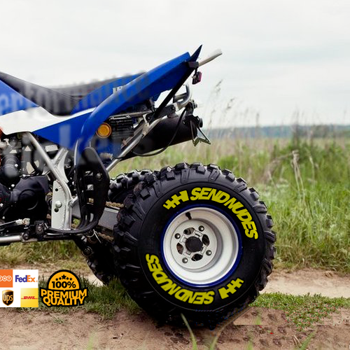 SEND NUDES Tire Lettering Sticker Kit - 1.06" Permanent Wheel Letters - 8 Kits, 15-22 Letters Per Kit