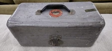 Vintage Simonsen Industrial Metal Tool Box Silver Gray 16 Inch 3 Trays Chicago!