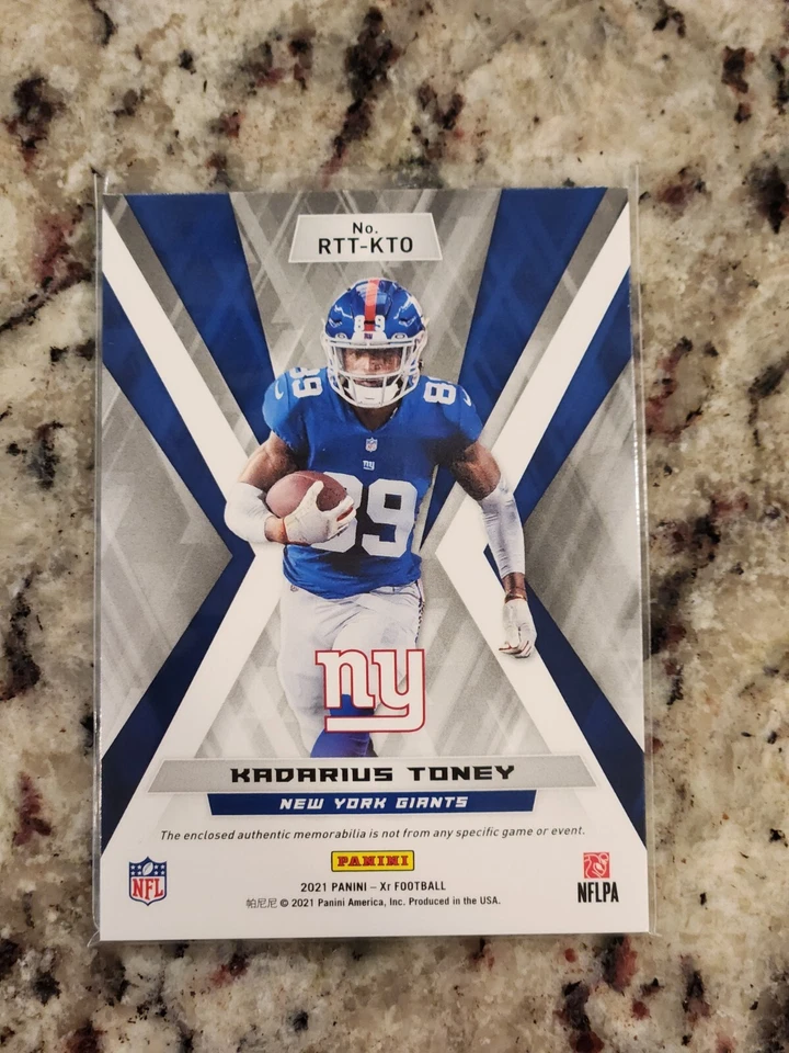 2021 Panini XR Kadarius Toney Rookie Triple Threats Patch /49 Giants - Image 2 of 2