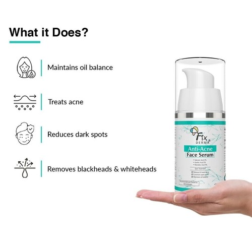 Fixderma Anti Acne Face Serum For Oily Skin & Spot Treatment (15 g) free shipp - Picture 5 of 6