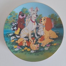 Lady & The Tramp Display Plate 8" Disney Kenleys Ceramic Cartoon Classics