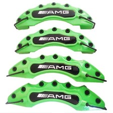 4x Green Universal Brake Caliper Covers For Mercedes Amg Emblem Rim Wheel Set 4x Green Universal Brake Caliper Covers For Mercedes Amg Emblem Rim Wheel Set