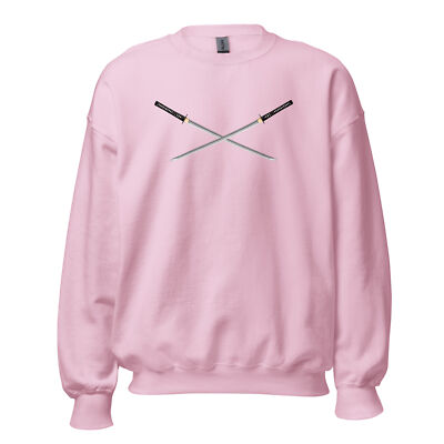 Dual Samurai Swords Anime Warrior Sweatshirt Long Sleeve Pullover Sweater