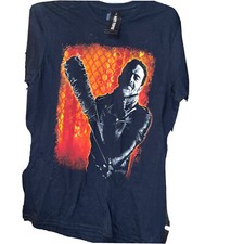 Camiseta Negan The Walking Dead Unisex Algodón Eeny Meeny Miny Moe Tallas NUEVA CON ETIQUETAS TALLA MD