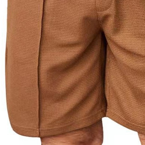 Mens Short Sleeve Polo Shirts Shorts Mens Waffle Fashion Casual Tracksuit Sets - Picture 13 of 32