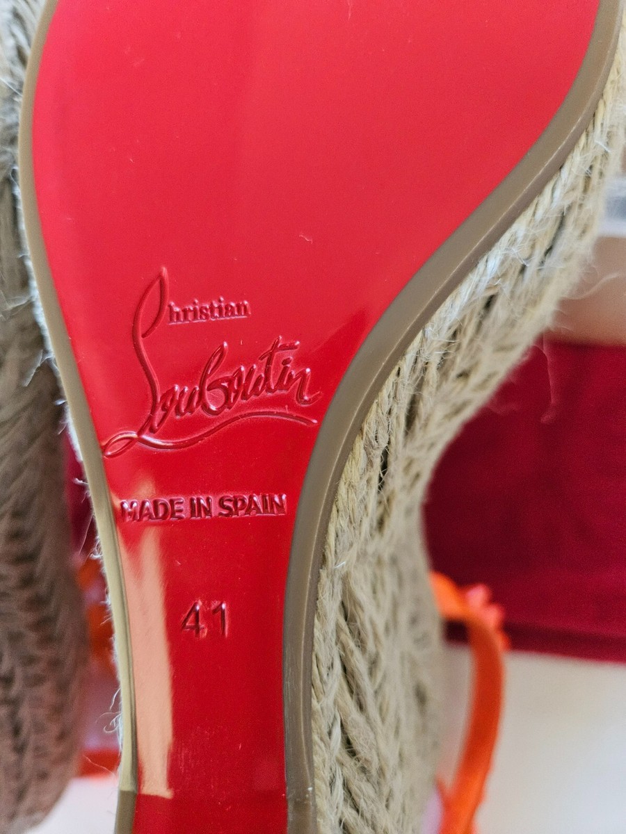 CHRISTIAN LOUBOUTIN Mafaldina Zeppa SPIKE WEDGE ESPADRILLE