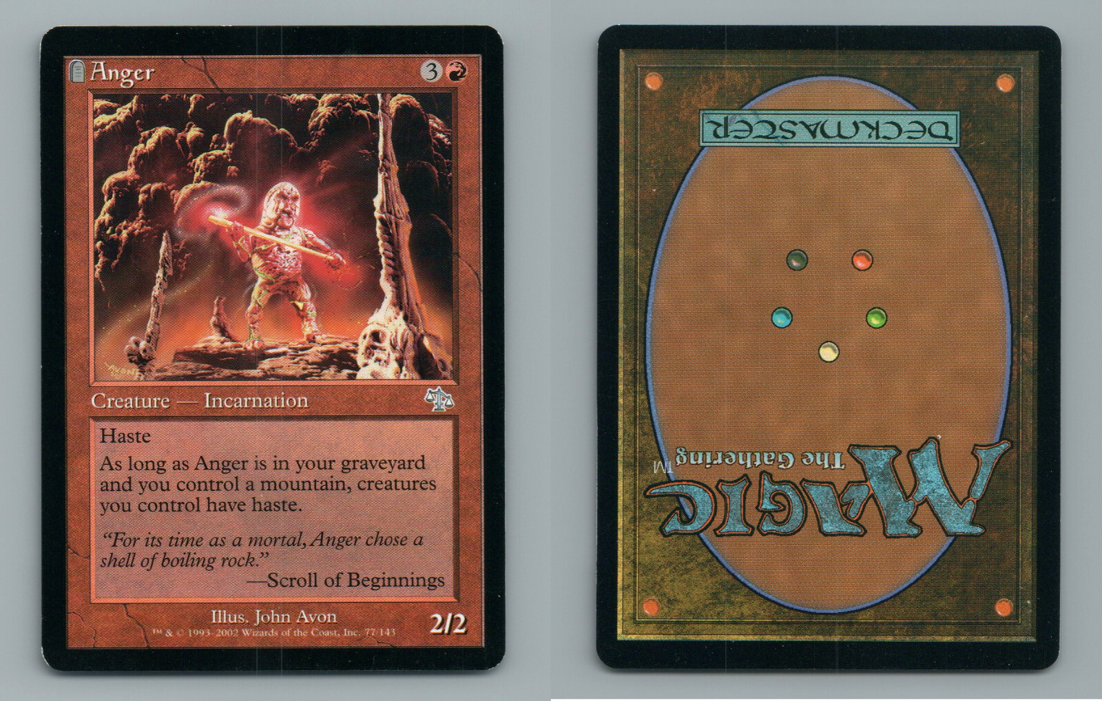 Magic the Gathering : Judgment ( Anger ) Lightly Played