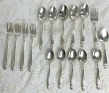 Lot 16 Harmony House Danish Queen 1944 Silver Plate Spoons & Forks