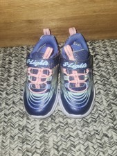 Skechers Shoes Toddler Sz 7 Light Up Toddler Girls Tiger Blue Pink EXC