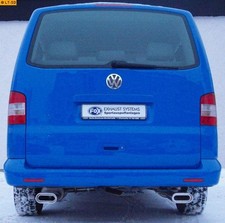FOX Duplex Komplettanlage ab Kat VW Bus T5 T6 ab 05 Facelift ab 09 je 1x160x80mm