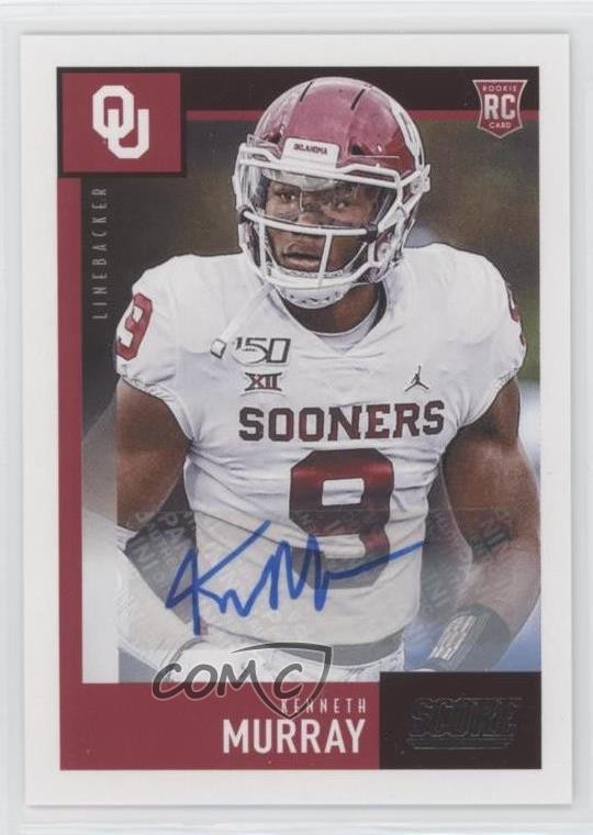 2020 Score Rookies Signatures Kenneth Murray #348 Rookie Auto RC 2u3