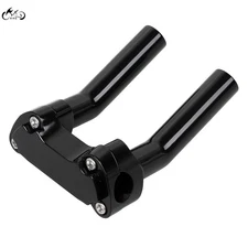 CNC Black Pullback 6.5" Handlebar Riser Top Clamp For Harley 1" Bar Dyna Softail