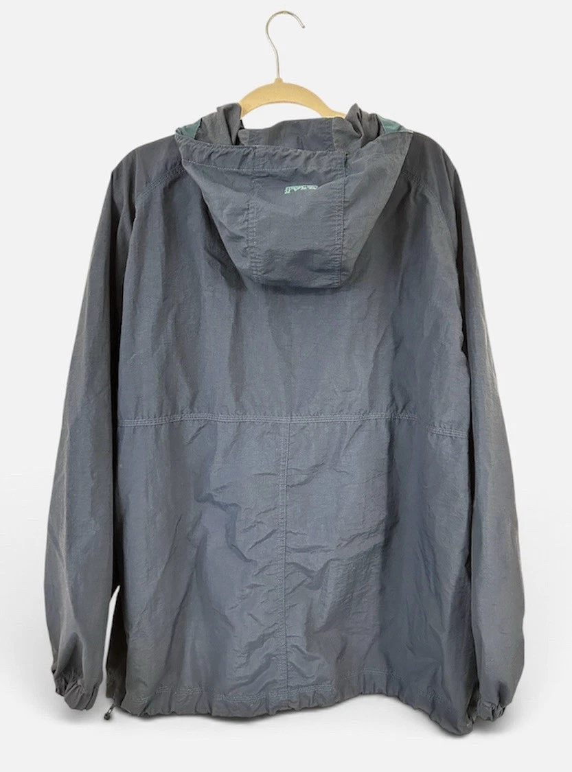 Vintage 90s Gear for Sports Roaring River Hooded Windbreaker Jacket Blue XL - product detail image 2