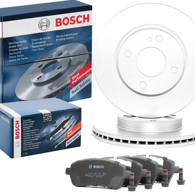 BOSCH Bremsenset Vorne Bremsscheiben Beläge Satz für FORD Fiesta Mk6 Kastenwagen
