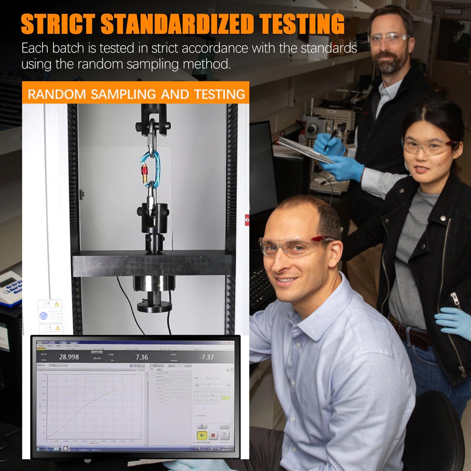 Heavy Duty Carabiner UIAA Certified Locking Carabiner 25KN (About 5620 lbs) S...