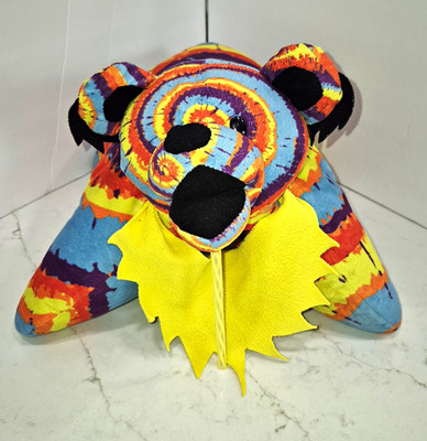 *VERY RARE THE GRATEFUL DEAD Bear Pillow 2012 Limited Made Tie Dye Collectable.
