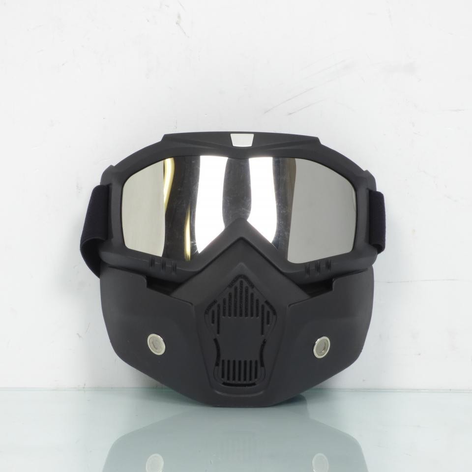 Lunette et masque Dark Knight noir mat avec écran iridium pour casque jet