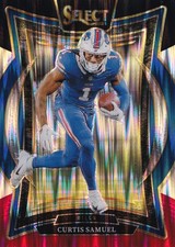 2024 Panini Select #23 Curtis Samuel Black & Red Prizm Shock