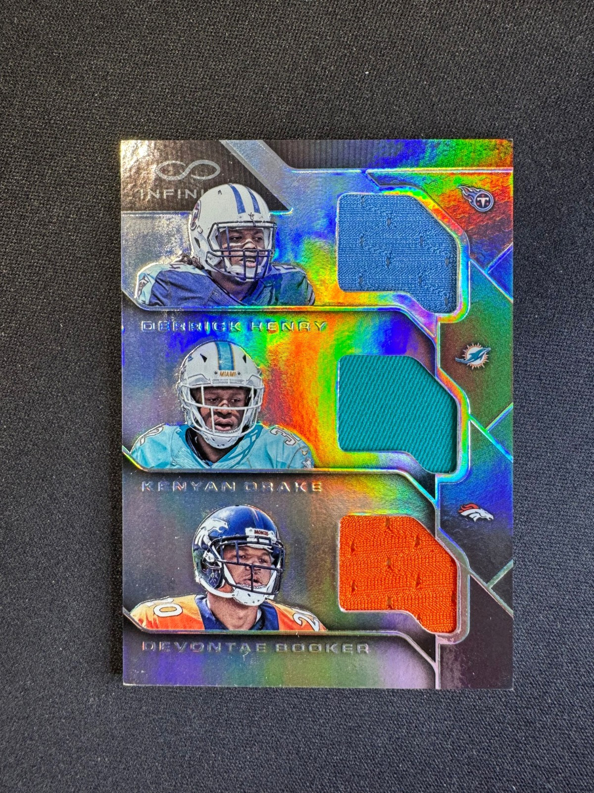 2016 Infinity Derrick Henry RC Drake Booker Rookie Triple Jersey Patch #d 41/88