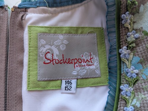 Stockerpoint German Bavarian Oktoberfest Dress Girl's 146/152 US 12/14 Floral - Picture 7 of 10