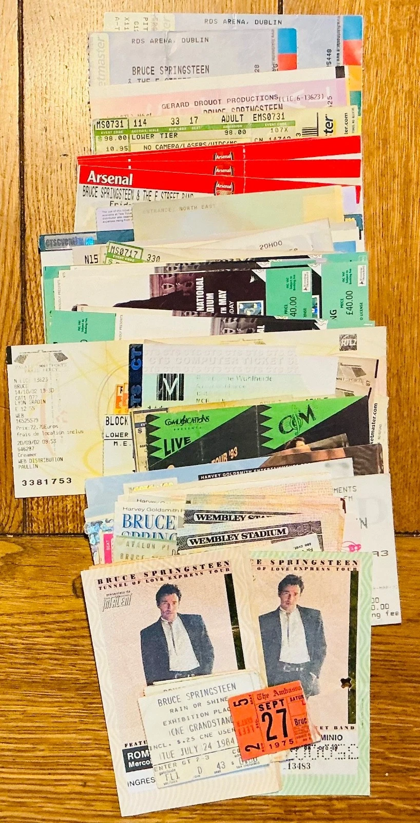 Bruce Springsteen Original Concert Tickets Select From Dropdown List