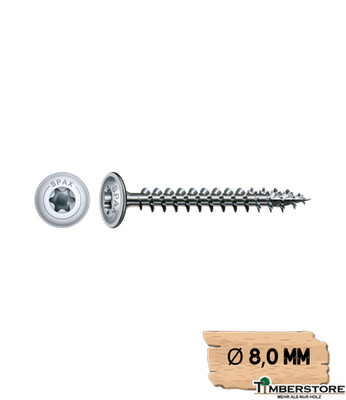 SPAX Ø 8,0 mm - Tellerkopf - T- STAR plus - Vollgewinde - WIROX 120 mm
